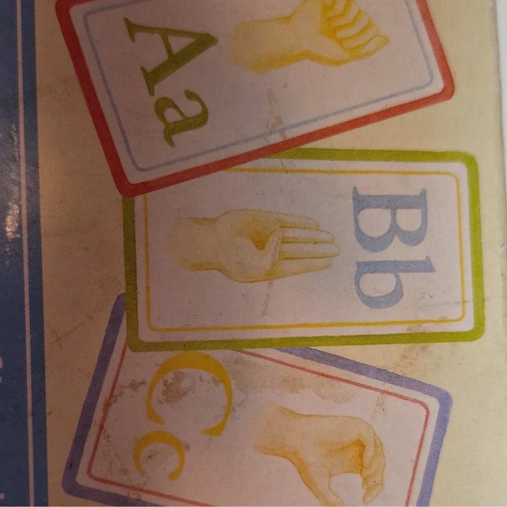 Pottery Barn Kids Sign Language Cards, 25-Card Letters Set Ages 3+ missing the A